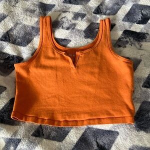 orange tank top cropped